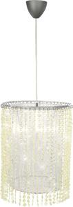 Lampada a sospensione, pendente in cristallo, tessuto, P 22,5 cm