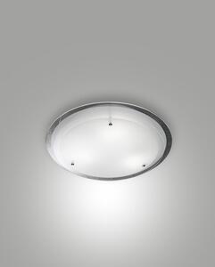 Plafoniera Hill Bianca D33 Metallo e Vetro 1 Luce Stile Elegante e Moderno