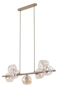Brilagi - Lampadario sospeso su cavo VULCANO 7xG9/8W/230V beige/fumé beige