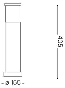 Ideal Lux - Lampada da esterno TRONCO 1xE27/42W/230V 40 cm IP65 nera