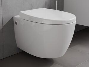 Set di WC sospesi Aqua Bagno, design senza bordo, in ceramica di alta qualità, incluso WC con chiusura soft