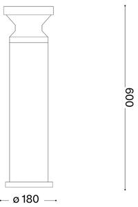 Ideal Lux - Lampada da esterno TORRE 1xE27/15W/230V 60 cm IP65 marrone