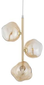 Brilagi - Lampadario a sospensione VULCANO 3xG9/8W/230V oro/beige fumé