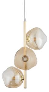 Brilagi - Lampadario a sospensione VULCANO 3xG9/8W/230V oro/beige fumé