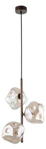 Brilagi - Lampadario a sospensione con cavo VULCANO 3xG9/8W/230V marrone/beige fumé