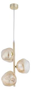Brilagi - Lampadario a sospensione VULCANO 3xG9/8W/230V oro/beige fumé