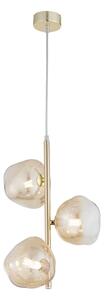 Brilagi - Lampadario a sospensione VULCANO 3xG9/8W/230V oro/beige fumé