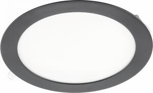 Lampada da incasso LED rotonda da 12W slim panel spot con cornice nera Ø 168 mm 1020 lumen bianco neutro (4000 K)