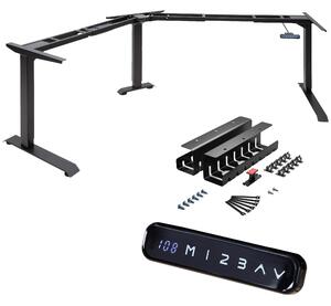 LIFT L7B Telaio + passacavi per scrivania ad angolo Altezza regolabile elettrica nera - Scrivania angolare, funzione di memoria, display digitale, blocco bambini - Telaio per scrivania, senza gradini