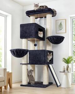 Albero per gatti grande, con ampie casette e tiragraffi