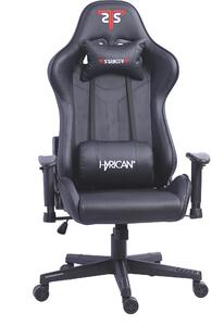 Sedia da gaming Hyrican Striker WZ603 Copilot, Pelle finta, braccioli 2D, telaio in acciaio, nero/nero