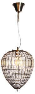Lampada a sospensione Amadeus, bianco antico, 1xE27x60W, cristallo, dimensioni: 160x30x30 cm, IP20, By Rydens