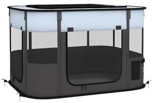 PawHut Box per Animali con 7 Finestre, 3 Porte e 2 Borse Portaoggetti, in Poliestere e Acciaio, 84x64x53 cm|Aosom