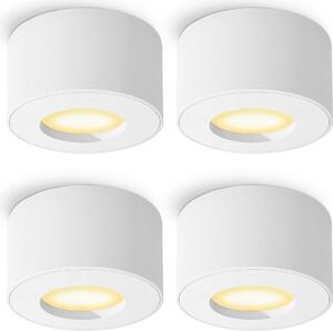 SSC-LUXon Set di 4 faretti da superficie CELI-1 IP44 con fourSTEP Dimmerabile senza dimmer LED 230V - Spot bianco 4W bianco caldo angolo di emissione stretto