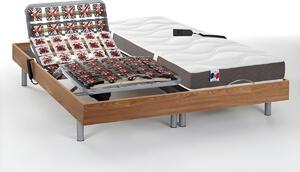 Set relax sole sospensioni 100% lattice 5 zone - 2 x 90 x 200 cm Quercia - motori OKIN - JUPITER di DREAMEA