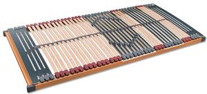 Rete a doghe a 7 zone Rhodos NV 44 con 44 doghe e cappucci in gomma tripla; rete a doghe con fascia centrale, 90 x 190 cm