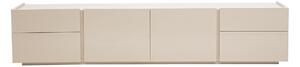 Mobile TV design beige lucido con contenitori L199.8 cm ISAURE