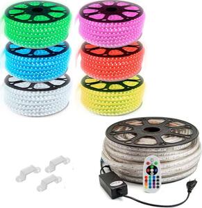 Striscia LED RGB da 5 m con telecomando incluso, 60 LED SMD 5050 al metro, IP65, per interni ed esterni