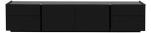 Mobile TV design nero lucido con vani L199.8 cm ISAURE