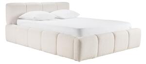 Letto contenitore matrimoniale 160x200 cm in tessuto lana ricciolata MOTTO