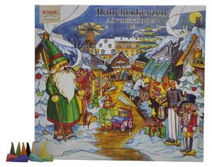 KNOX - Calendario dell'avvento con candele d'incenso motivo Budenzauber - contenuto 24 pezzi, misura M (standard) - 090000 22