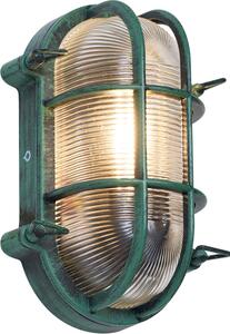 Lampada da parete verde ovale IP44 Noutica