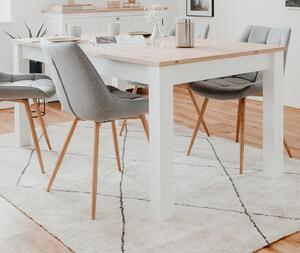 Tavolo da pranzo Vestland bianco e rovere Artisan allungabile 160 - 215 cm, fino a 8 persone