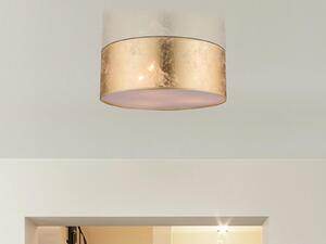Plafoniera LED di design in tessuto paralume oro soggiorno camera da letto corridoio