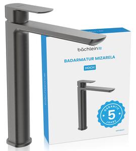 Rubinetto da bagno Mizarela alto - Antracite | Rubinetto da bagno alto dal design classico - Rubinetto per lavabo da appoggio