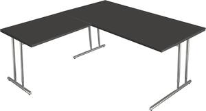Scrivania kerkmann ARTLINE con prolunga (L)1.800 mm bianco, spedizione in avanti