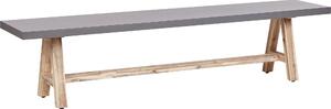 BELIANI Panchina da giardino grigio chiaro legno cemento legno di acacia 200 cm stile industriale giardino esterno