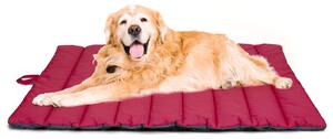 Tappetino impermeabile per cani, cuccia per animali domestici lavabile, igienica e pieghevole, colore rosso/grigio