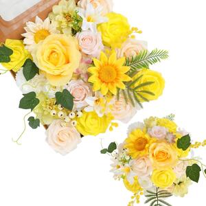 Set di fiori artificiali per progetti fai-da-te, ideali per decorazioni nuziali e per la casa