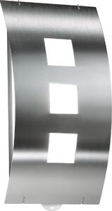 CMD 23/BM Applique da esterno in acciaio inox con vetro opalino IP44 E27 con rilevatore di movimento