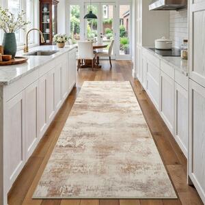 Tappeto moderno astratto - Beige, 60 x 180 cm