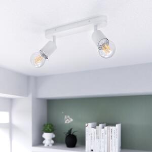 Linovum AWORA lampada da soggiorno a soffitto E27 (senza lampadina) - lampada da soffitto bianca per interni faretto girevole orientabile