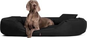 Tierlando dog bed SAMMY Divano ovale per cani di taglia grande Robusto bordo in poliestere - Dimensioni: 140x105cm | Colore: 03 Nero