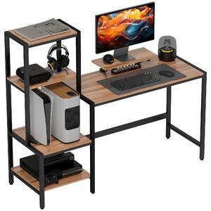 Scrivania per computer HOMCOM con supporto per monitor, supporto per CPU e ripiano per stampante