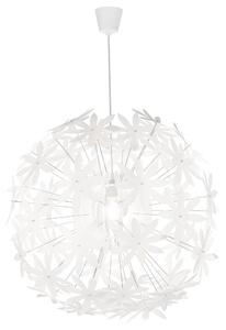 Lampada a sospensione, design floreale, bianco, 60 cm