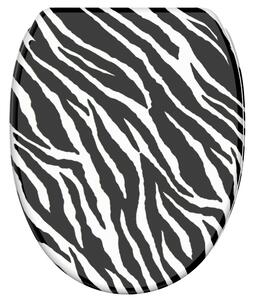 Sedile WC SANILO® con chiusura ammortizzata e chiusura rapida, effetto zebra; coperchio WC direttamente dal produttore, coperchio per WC, sedile WC, coperchio per WC