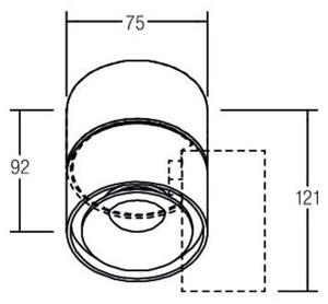 Brumberg Faretto da superficie LED ruotabile di 355° e orientabile bianco