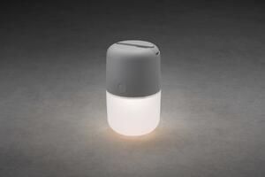 Konstsmide Assisi, luce LED solare da appendere o da appoggio, grigia, in plastica, in vetro acrilico opalino, dimmerabile a tre livelli