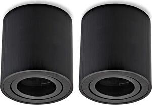 Sweet Faretto LED a plafone GU10 rotondo alluminio nero 2x Faretto a plafone a soffitto