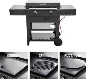 Char-Broil Griddle plancha grill con sistema di cottura a piastrelle 3 in 1, vaschetta raccogli grasso rimovibile
