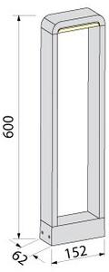 BRILAGI - Lampada LED da esterno BARI LED/10W/230V 4000K IP65 60 cm antracite