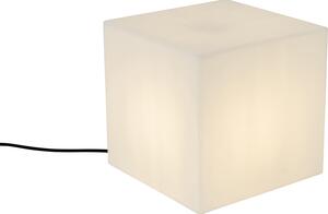 Lampada da esterno moderna, bianca, 30 cm, quadrata, IP44, Nura