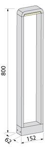 BRILAGI - Lampada LED da esterno BARI LED/10W/230V 4000K IP65 80 cm antracite