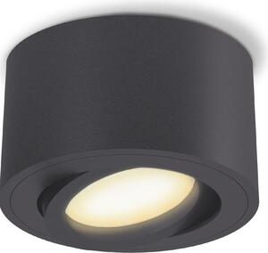 SSC-LUXon LED spot da soffitto a superficie piatta CELI-1N con fourSTEP Dimmerabile senza dimmer 4W bianco caldo 230V - Spot orientabile antracite rotondo