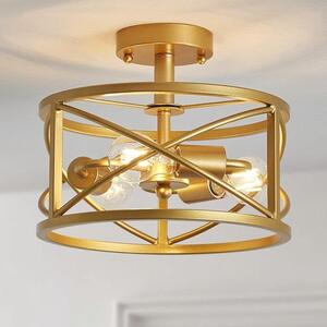 Lampadario vintage "3 Lichten" - Finitura dorata, da montaggio a soffitto