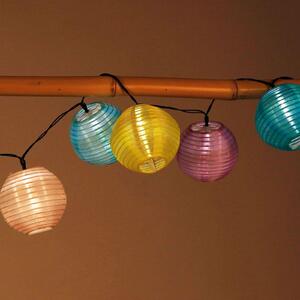 Catena luminosa solare a lanterna 10 LED illuminazione party luce decorativa decorazione giardino bianco caldo